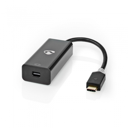 USB-Adapter | USB 3.2 Gen 1 | USB Type-C™ Male | Mini DisplayPort | 0.20 m | Rond | Verguld | PVC | Antraciet | Window Box