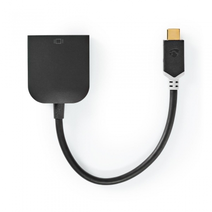 USB-C™ Adapter | USB 3.2 Gen 1 | USB-C™ Male | VGA Female 15p | 1920x1200 | 0.20 m | Rond | Verguld | PVC | Antraciet | Window Box met Euro Lock