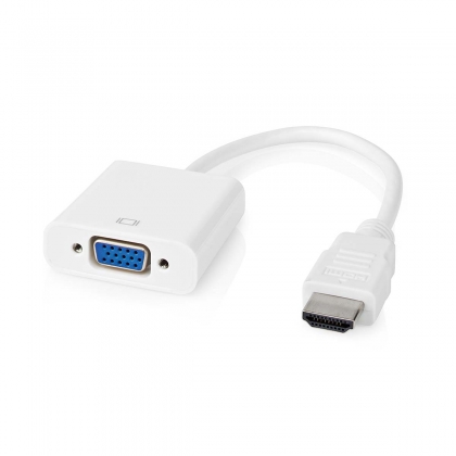 VGA-Adapter | HDMI™ Connector | VGA Female 15p | Vernikkeld | Recht | PVC | Wit | Doos