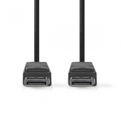DisplayPort-Kabel | DisplayPort Male | DisplayPort Male | 8K@60Hz | Vernikkeld | 1.00 m | Rond | PVC | Zwart | Doos