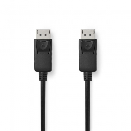 DisplayPort-Kabel | DisplayPort Male | DisplayPort Male | 8K@60Hz | Vernikkeld | 1.00 m | Rond | PVC | Zwart | Doos