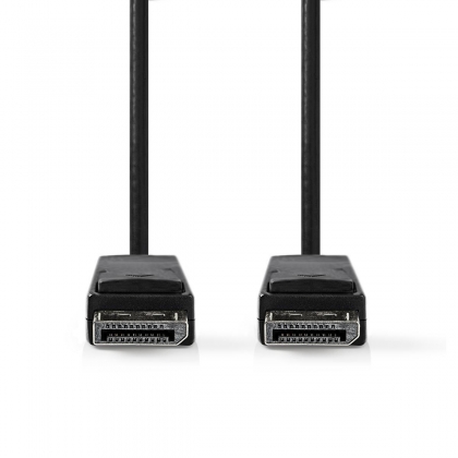 DisplayPort-Kabel | DisplayPort Male | DisplayPort Male | 8K@60Hz | Vernikkeld | 2.00 m | Rond | PVC | Zwart | Doos