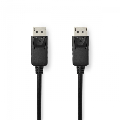 DisplayPort-Kabel | DisplayPort Male | DisplayPort Male | 8K@60Hz | Vernikkeld | 2.00 m | Rond | PVC | Zwart | Doos