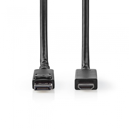 DisplayPort-Kabel | DisplayPort Male | HDMI™ Connector | 4K@60Hz | Vernikkeld | 2.00 m | Rond | PVC | Zwart | Doos