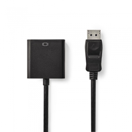 DisplayPort-Adapter | DisplayPort Male | DVI-D 24+1-Pins Female | 1080p@60Hz | Vernikkeld | Recht | 0.20 m | Rond | PVC | ABS | Zwart | Doos