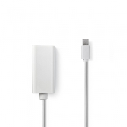 Mini DisplayPort-Kabel | DisplayPort 1.2 | Mini-DisplayPort Male | HDMI™ Output | 21.6 Gbps | Vernikkeld | 0.20 m | Rond | PVC | Wit | Doos