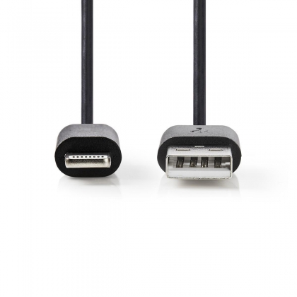 Sync en laad-kabel | Apple Lightning - USB-A Male | 1,0 m | Zwart