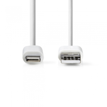 Apple Lightning naar USB-A Male | 1,0 m | Wit | Sync en laad-kabel