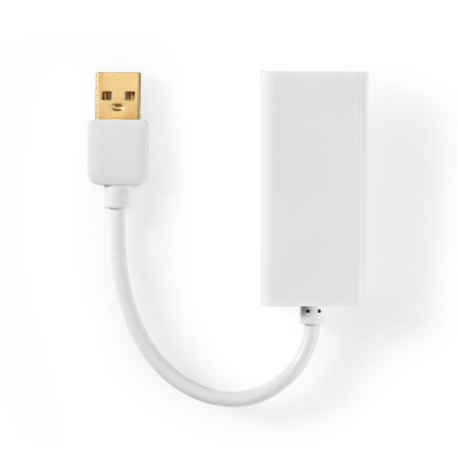 USB 2.0-Adapter | USB-A Male - RJ45 Female | 10/100 Mbit | 0,2 m | Wit