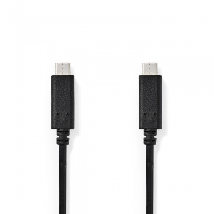USB-Kabel | USB 3.2 Gen 1 | USB-C™ Male | USB-C™ Male | 60 W | 4K@60Hz | 5 Gbps | Vernikkeld | 1.00 m | Rond | PVC | Zwart | Doos