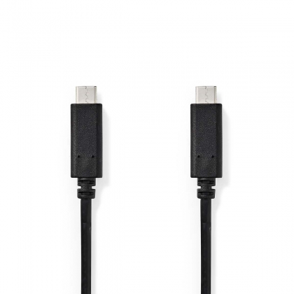 USB-Kabel | USB 3.2 Gen 1 | USB-C™ Male | USB-C™ Male | 60 W | 4K@60Hz | 5 Gbps | Vernikkeld | 3.00 m | Rond | PVC | Zwart | Doos