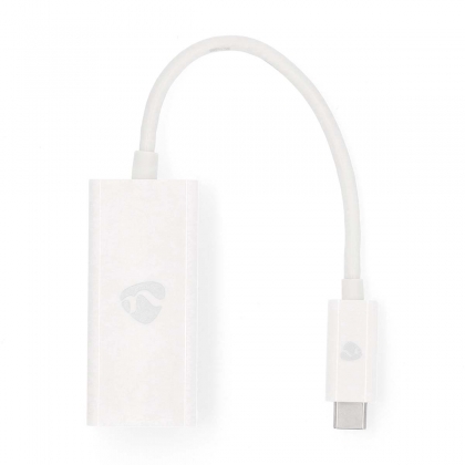 USB-netwerkadapter | USB 3.2 Gen 1 | 1000 Mbps | USB-C™ Male | RJ45 Female | 0.20 m | Rond | Vernikkeld | Vertind-Koper | Wit | Doos