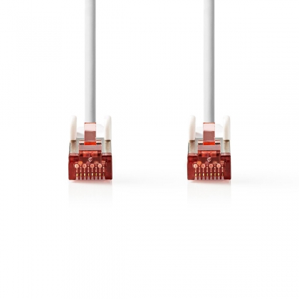 CAT6 Netwerkkabel | RJ45 Male | RJ45 Male | S/FTP | 2.00 m | Rond | LSZH / PVC | Wit | Blister