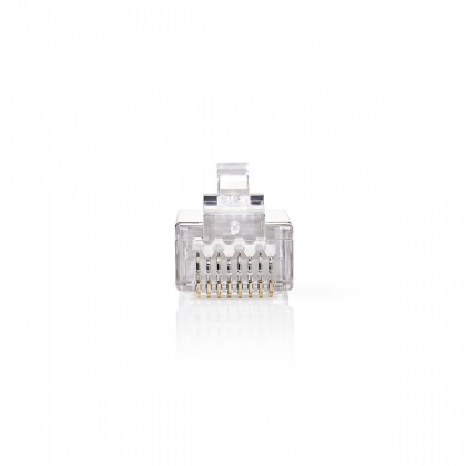 RJ45-Connector | Male | Solid STP CAT5 | Recht | Verguld | 10 Stuks | PVC | Transparant | Doos