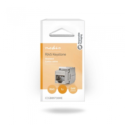Keystone | CAT6a | RJ45 Female | S/FTP | Metaal | Doos