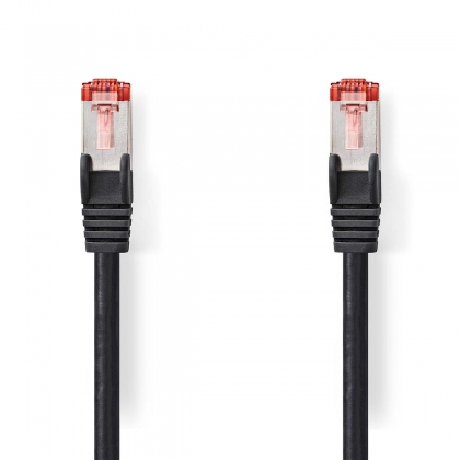 CAT6 Netwerkkabel | RJ45 Male | RJ45 Male | S/FTP | 0.25 m | Rond | LSZH | Zwart | Label