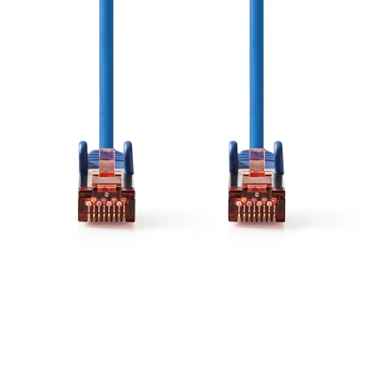 CAT6 Netwerkkabel | RJ45 Male | RJ45 Male | S/FTP | 1.00 m | Rond | LSZH | Blauw | Label