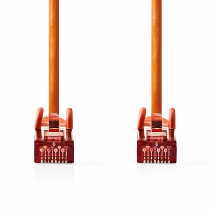 CAT6 Netwerkkabel | RJ45 Male | RJ45 Male | S/FTP | 2.00 m | Rond | LSZH | Oranje | Label
