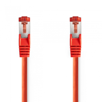 CAT6 Netwerkkabel | RJ45 Male | RJ45 Male | S/FTP | 0.25 m | Rond | LSZH | Rood | Label