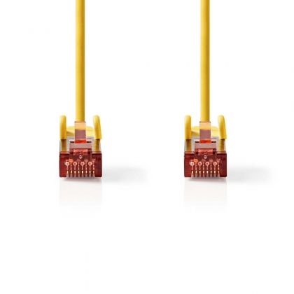 CAT6 Netwerkkabel | RJ45 Male | RJ45 Male | S/FTP | 0.25 m | Rond | LSZH | Geel | Label