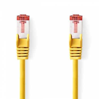 CAT6 Netwerkkabel | RJ45 Male | RJ45 Male | S/FTP | 0.25 m | Rond | LSZH | Geel | Label