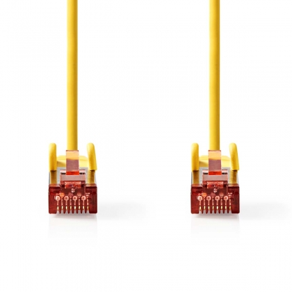 CAT6 Netwerkkabel | RJ45 Male | RJ45 Male | S/FTP | 1.00 m | Rond | LSZH | Geel | Label