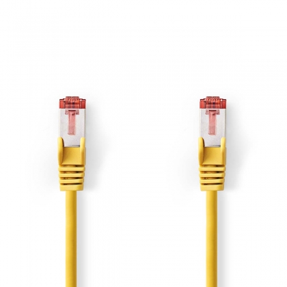 CAT6 Netwerkkabel | RJ45 Male | RJ45 Male | S/FTP | 10.0 m | Rond | LSZH | Geel | Label