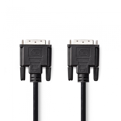 DVI-Kabel | DVI-D 24+1-Pins Male | DVI-D 24+1-Pins Male | 2560x1600 | Vernikkeld | 10.0 m | Recht | PVC | Zwart | Polybag
