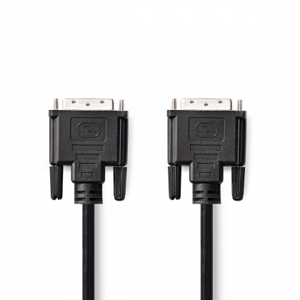 DVI-Kabel | DVI-D 24+1-Pins Male | DVI-D 24+1-Pins Male | 2560x1600 | Vernikkeld | 5.00 m | Recht | PVC | Zwart | Polybag