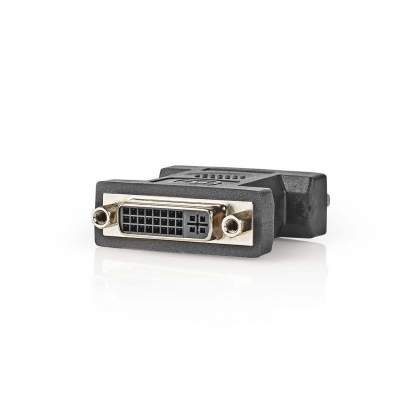 DVI-Adapter | DVI-I 24+5-Pins Female | DVI-I 24+5-Pins Female | Vernikkeld | Recht | PVC | Zwart | Polybag