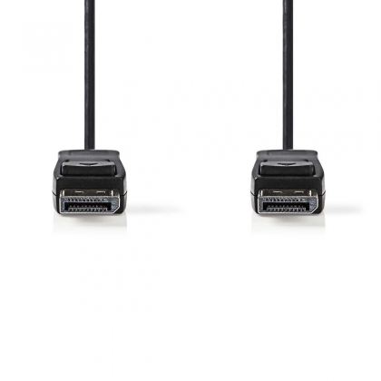 DisplayPort-Kabel | DisplayPort Male | DisplayPort Male | 4K@60Hz | Vernikkeld | 3.00 m | Rond | PVC | Zwart | Polybag