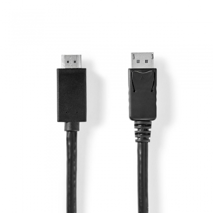 DisplayPort-Kabel | DisplayPort Male naar HDMI™ Connector | 8K@60Hz | 2.00 m | Rond | PVC | Zwart