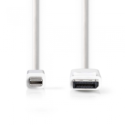 Mini-DisplayPort - DisplayPort-kabel | Mini-DisplayPort male - DisplayPort male | 2,0 m | Wit