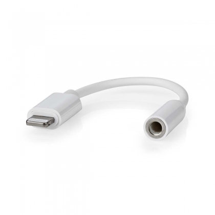 Lightning-Adapter | Apple Lightning 8-Pins | 3,5 mm Female | Vernikkeld | 0.10 m | Rond | TPE