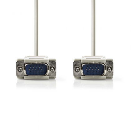 VGA-Kabel | VGA Male | VGA Male | Vernikkeld | Maximale resolutie: 1024x768 | 2.00 m | Rond | ABS | Ivoor | Envelop