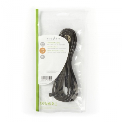 USB-Kabel | USB 2.0 | USB-A Male | US-E6 8-pins Male | 480 Mbps| 2.00 m | Rond | Zwart 