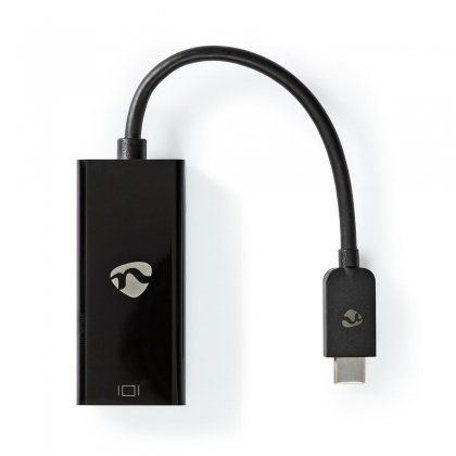 USB-Adapter | USB 3.2 Gen 1 | USB Type-C™ Male | Mini DisplayPort | 0.20 m | Rond | Vernikkeld | PVC | Zwart | Polybag