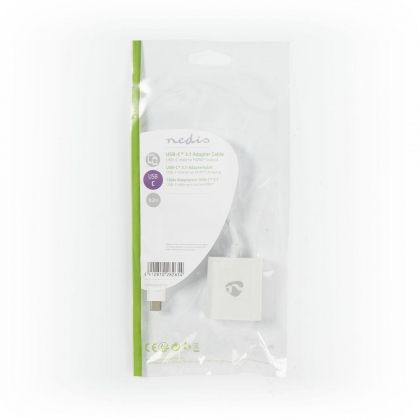 USB-Adapter | USB 3.1 | USB Type-C™ Male | HDMI™ Output | 0.20 m | Rond | Vernikkeld | PVC | Wit | Polybag
