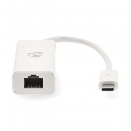USB-netwerkadapter | USB 3.2 Gen 1 | 1000 Mbps | USB-C™ Male | RJ45 Female | 0.20 m | Rond | Vernikkeld | Vertind-Koper | Wit | Envelop