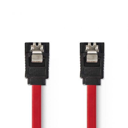 SATA Kabel | 1.5 Gbps | SATA 7-Pins Female | SATA 7-Pins Female | Polyvinylchloride (PVC) | 0.50 m | Plat | PVC | Rood | Envelop