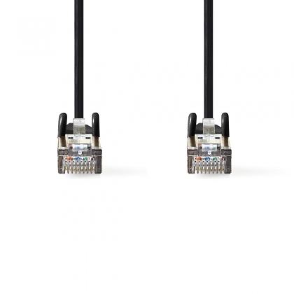 CAT5e Netwerkkabel | SF/UTP | RJ45 Male | RJ45 Male | 1.50 m | Rond | PVC | Zwart | Envelop