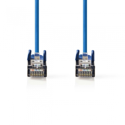 CAT5e Netwerkkabel | SF/UTP | RJ45 Male | RJ45 Male | 15.0 m | Rond | PVC | Blauw | Polybag