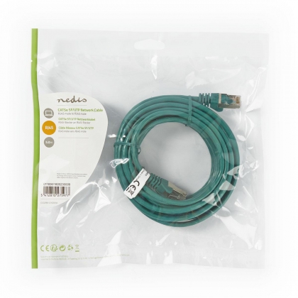 CAT5e Netwerkkabel | SF/UTP | RJ45 Male | RJ45 Male | 5.00 m | Rond | PVC | Groen | Polybag