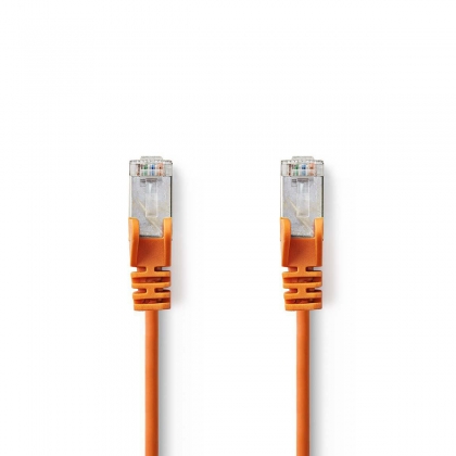 CAT5e Netwerkkabel | SF/UTP | RJ45 Male | RJ45 Male | 7.50 m | Rond | PVC | Oranje | Polybag
