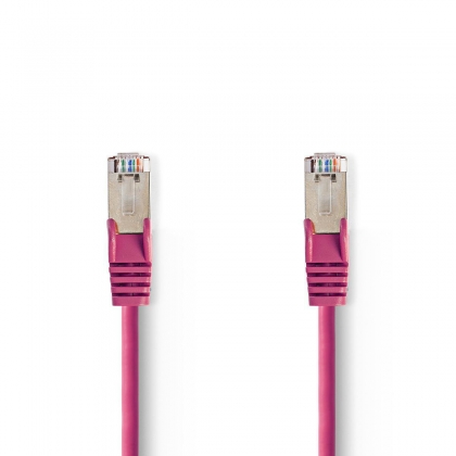 CAT5e-Kabel | SF/UTP | RJ45 (8P8C) Male | RJ45 (8P8C) Male | 3.00 m | Rond | PVC | Roze | Polybag