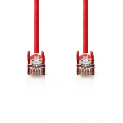 CAT5e Netwerkkabel | SF/UTP | RJ45 Male | RJ45 Male | 10.0 m | Rond | PVC | Rood | Polybag