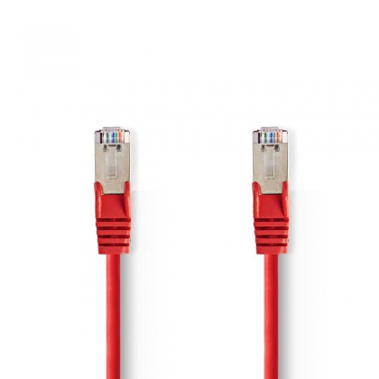 CAT5e Netwerkkabel | SF/UTP | RJ45 Male | RJ45 Male | 10.0 m | Rond | PVC | Rood | Polybag