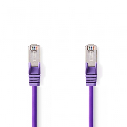 CAT5e Netwerkkabel | SF/UTP | RJ45 Male | RJ45 Male | 30.0 m | Rond | PVC | Violet | Polybag
