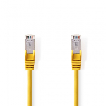 CAT5e Netwerkkabel | SF/UTP | RJ45 Male | RJ45 Male | 5.00 m | Rond | PVC | Geel | Polybag