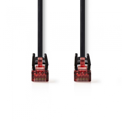 CAT6 Netwerkkabel | RJ45 Male | RJ45 Male | U/UTP | 10.0 m | Rond | PVC | Zwart | Envelop